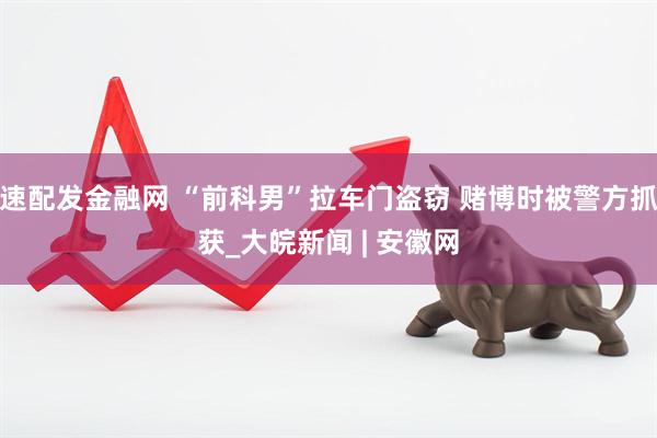 速配发金融网 “前科男”拉车门盗窃 赌博时被警方抓获_大皖新闻 | 安徽网